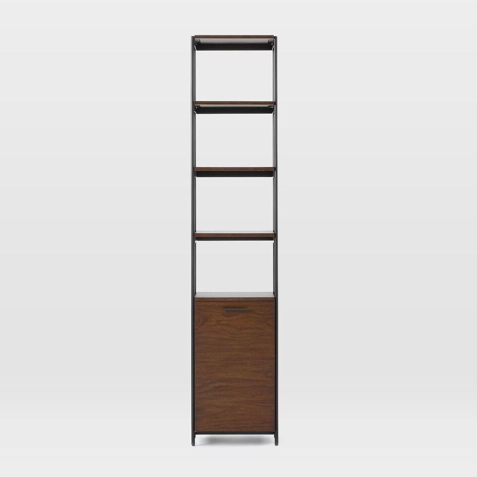 Foundry Narrow Bookcase Dark Walnut west elm Australia